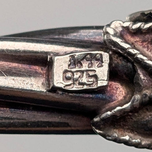 Vintage Sterling Silver Ram's Head Hinged Bangle Bracelet 42g